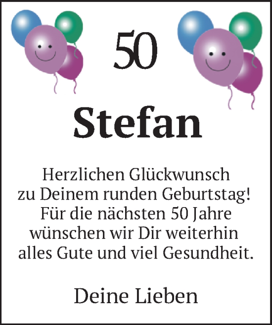 Glückwunschanzeige von Stefan  von Nordwest-Zeitung