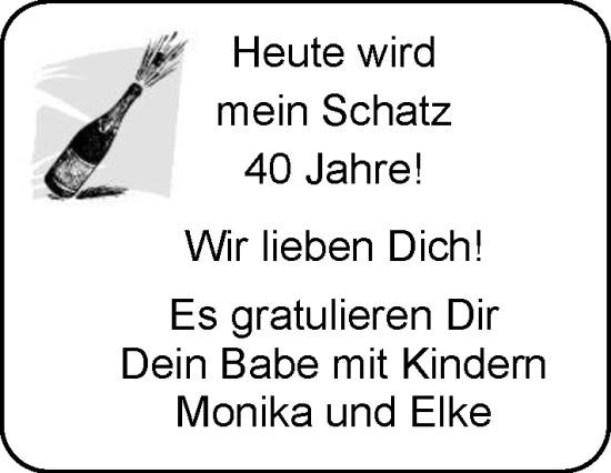 Glückwunschanzeige von Es gratulieren Dir  von EZ