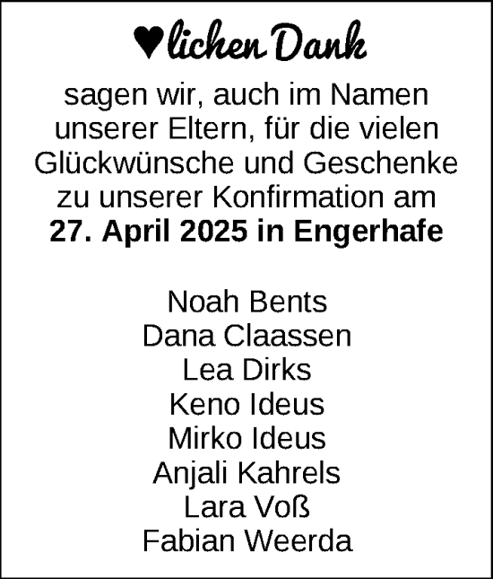 Glückwunschanzeige von Fabian Weerda von EZ