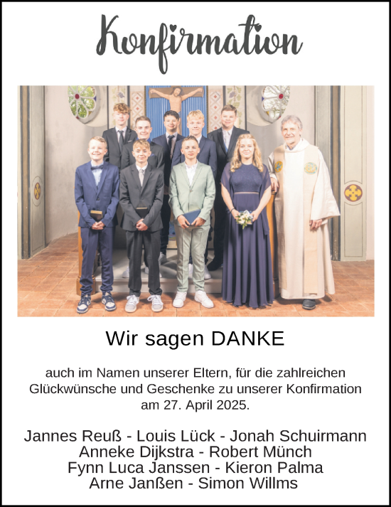 Glückwunschanzeige von Wir sagen DANKE  von BM