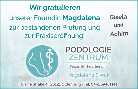 Glückwunschanzeige von Magdalena  von Nordwest-Zeitung