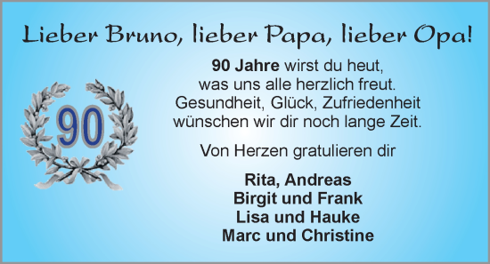 Glückwunschanzeige von Bruno  von EZ