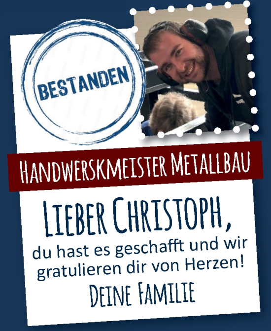 Glückwunschanzeige von Christoph Thiele von Nordwest-Zeitung