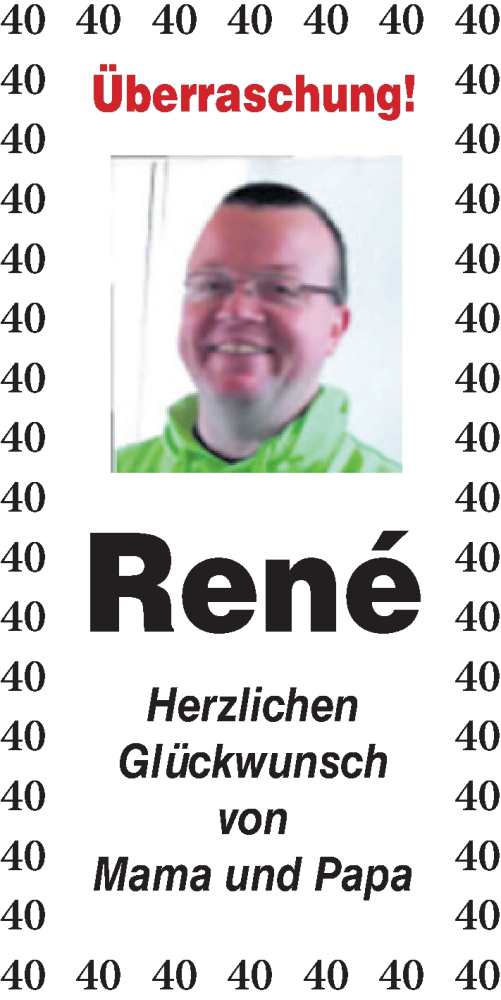Glückwunschanzeige von René  von Nordwest-Zeitung
